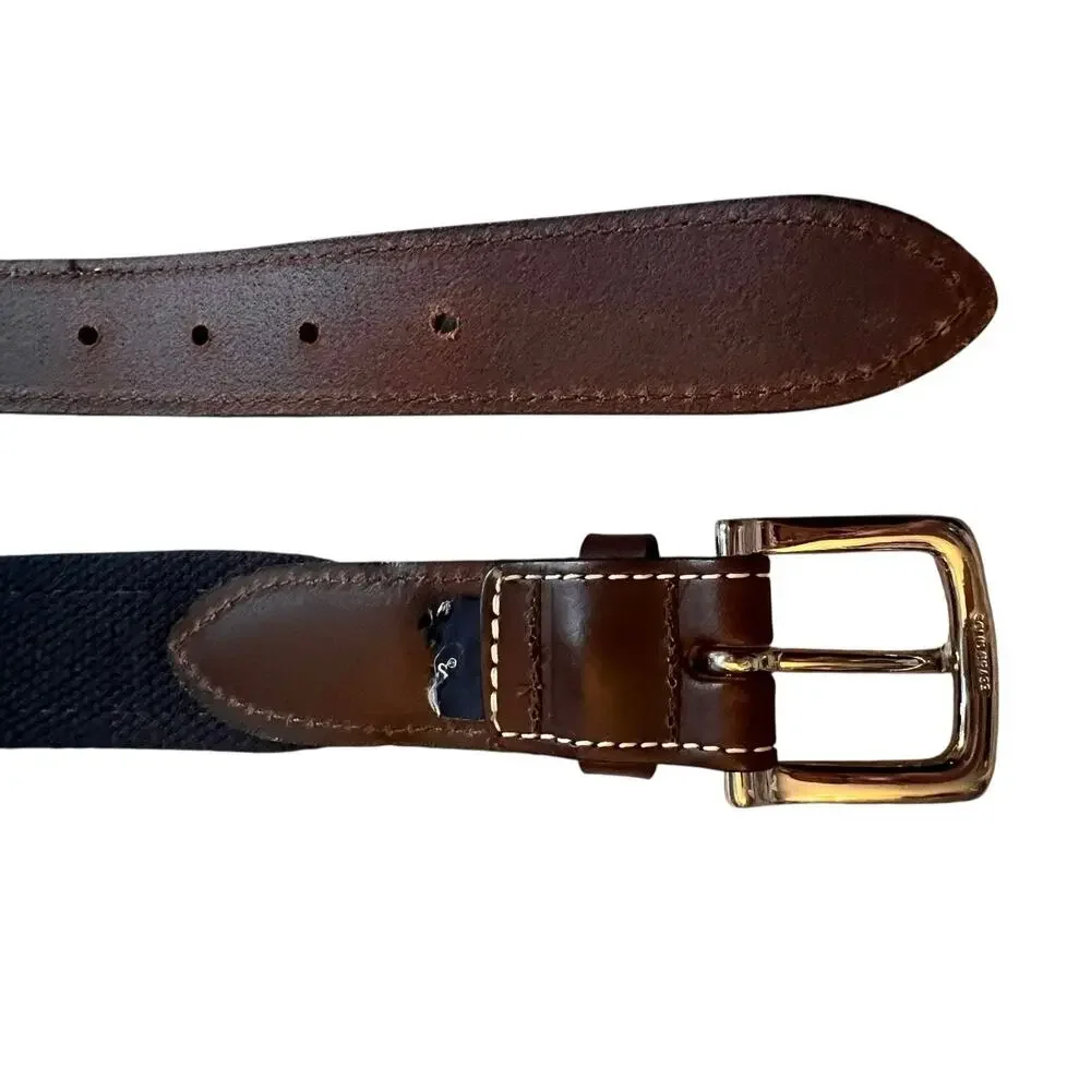 Vineyard Vines Boys Whale Belt, Santa Hat Holiday Print, Leather & Canvas